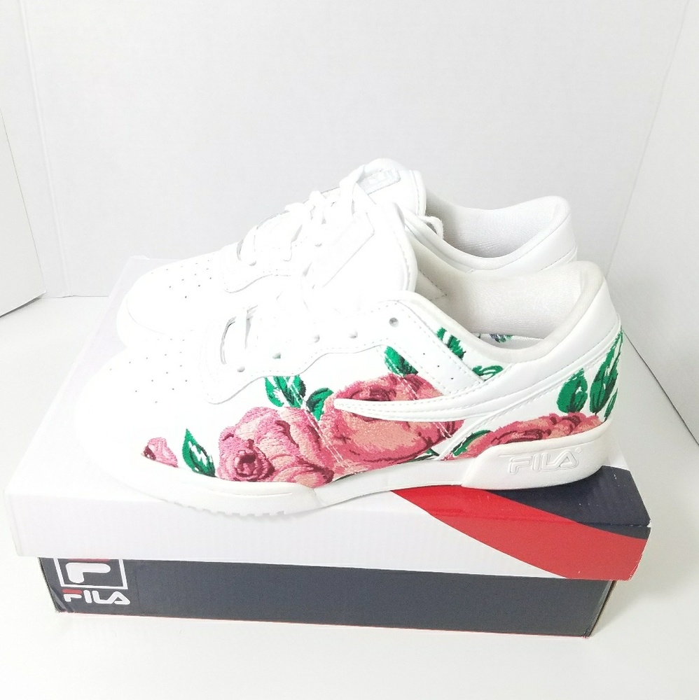 FILA FloralRose embroidered City Court shoes